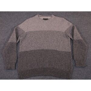 London Fog Mens Grey Colorblock Cotton Crewneck Sweater‎ Large RN75343 #2277